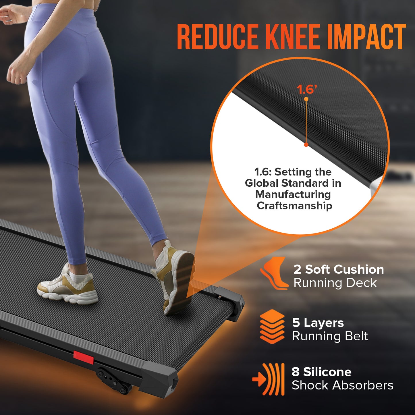 Cardio Flex Treadmill Running Machine with Fixed Incline and Speaker, Red/Black
