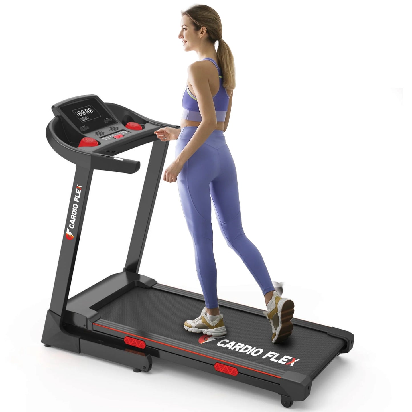 Cardio Flex Full Folding Treadmill with Incline, Running Machine for Home and Gym Workout Treadmill